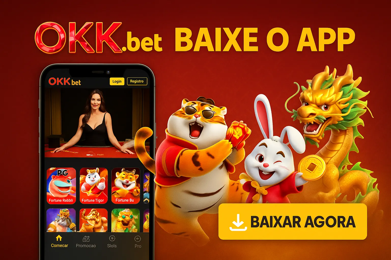 Baixar o OKK.bet Cassino App